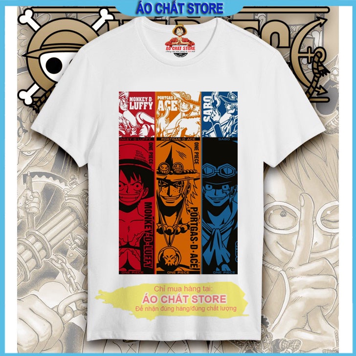 Áo Thun One Piece Băng Mũ Rơm Zoro | Luffy | Sabo | Ace mẫu mới OP195 | Áo Chất Store