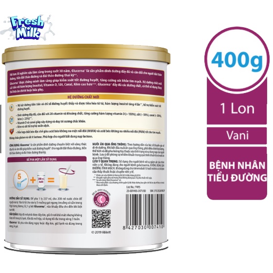 Sữa bột Glucerna Abbott 400g dành cho người tiểu đường FRESH MILK STORE