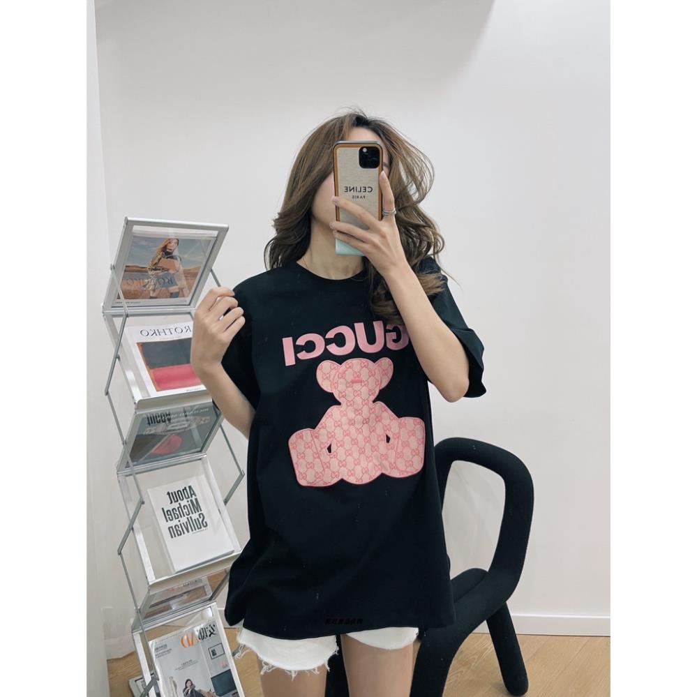 Áo Thun Tay Ngắn Cổ Tròn In Logo Gucci/Gucci Dễ Thương Cho Nữ 🥇