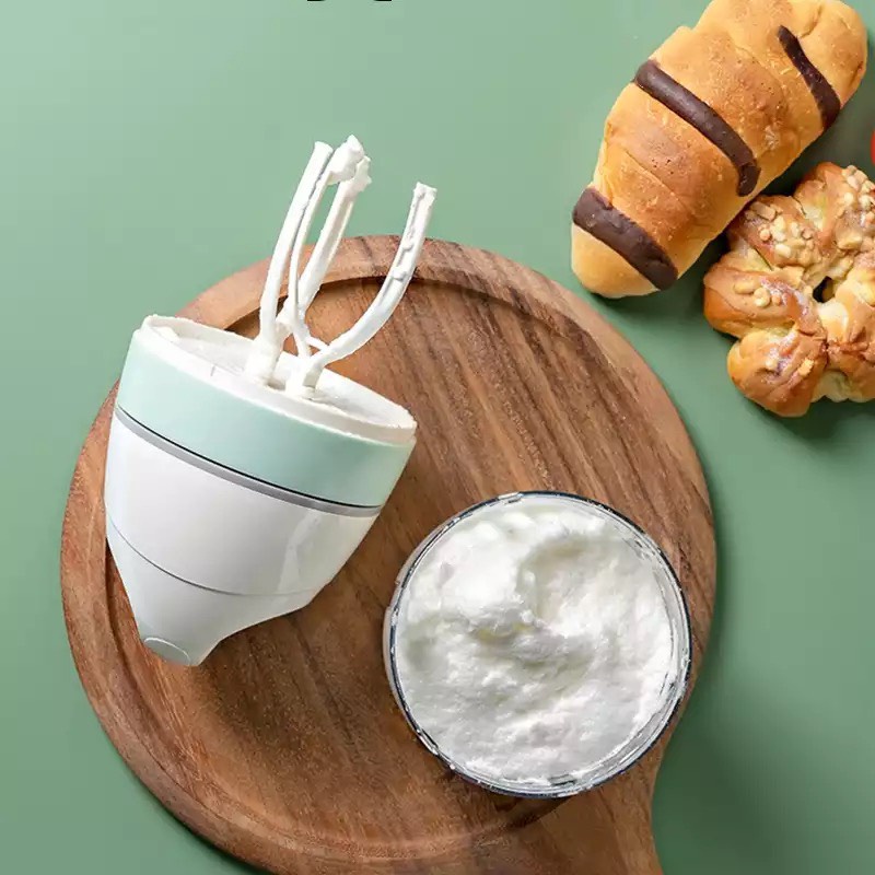 Máy đánh trứng làm bánh kem tự động, máy đánh trứng không dây để bàn sạc pin tiện lợi, may tạo bọt sữa cafe hoạt động êm