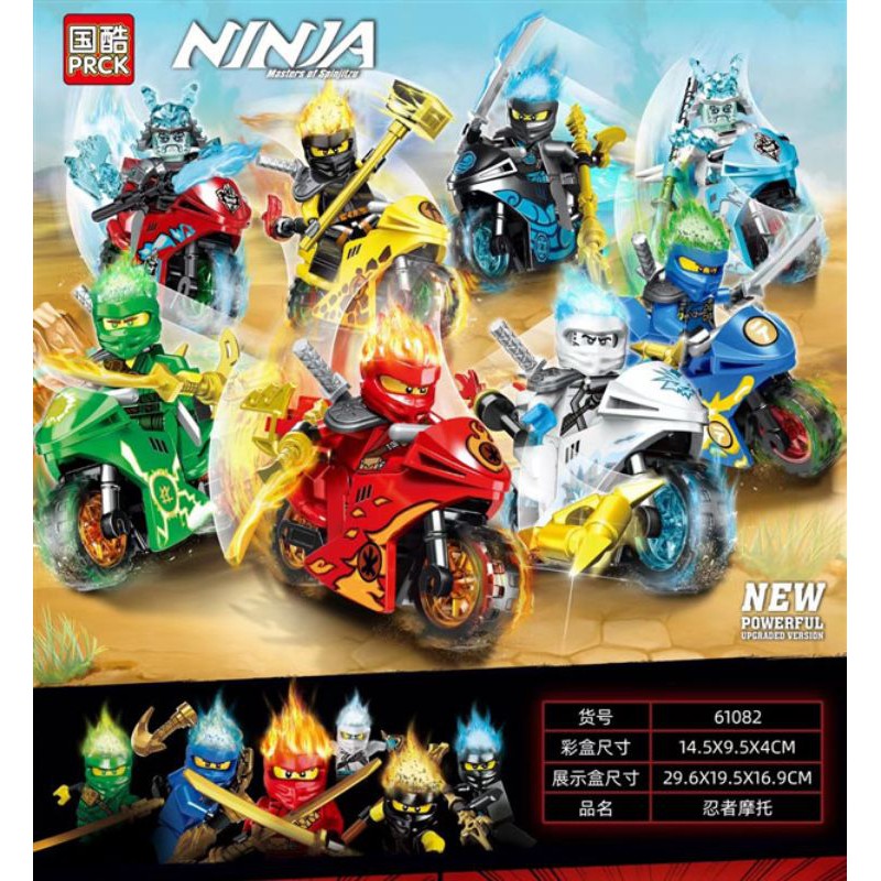 Mới Mô Hình Đồ Chơi Lego Ninjago Ninjago + Motor Gold Ninjago Kai Jay Zane Llyod Garmadon 's