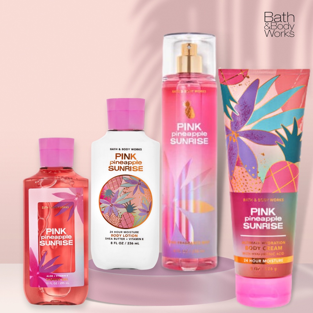 Xịt Thơm Body Mist Bath And Body Works Pineapple Sunrise Hương Dứa Ngọt Ngào Khử Mùi Cơ Thể Chai 236ml