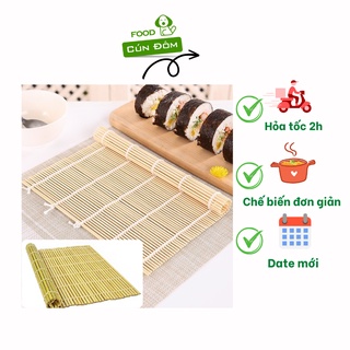 Mành tre cuộn cơm kimbap, sushi hàng Việt Nam