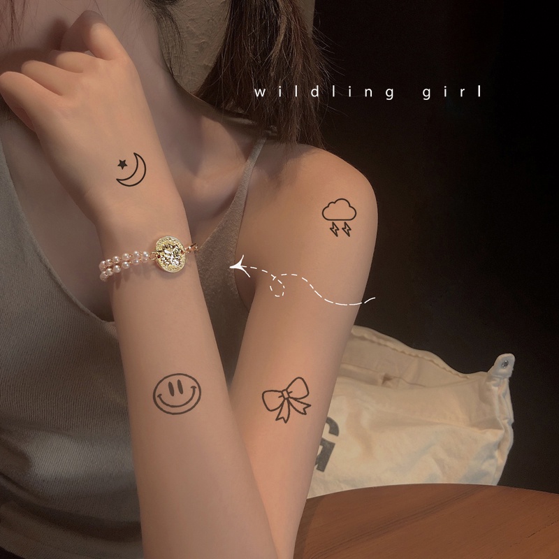 Bộ 6 Tấm Hình Xăm Dán 96 Mẫu Chống Thấm Nước Lâu Trôi Độc Đáo