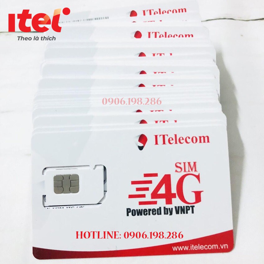 SIM 4G 💝FREESHIP💝 Sim 4G ITEL - Vina gói MAY77 90GB/Tháng - Sim Itelecom Gọi Miễn Phí Vinaphone Giá Siêu Rẻ