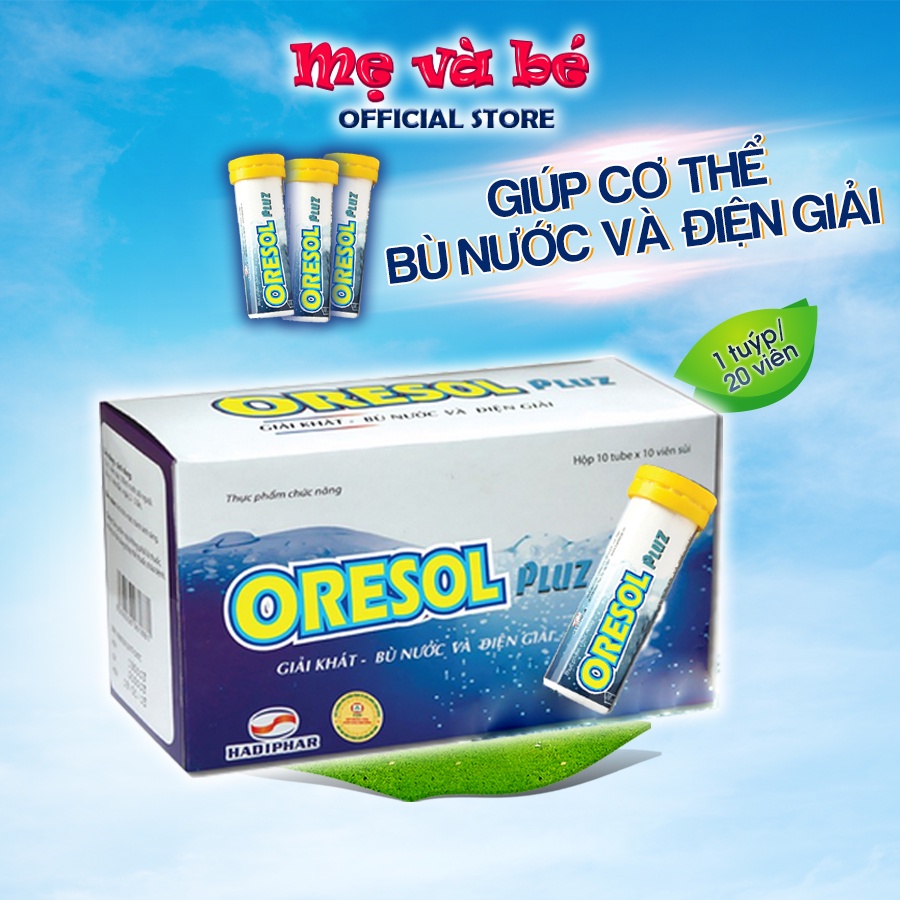 Viên sủi Oresol Pluz giúp cơ thể bù nước và điện giải (10 viên)