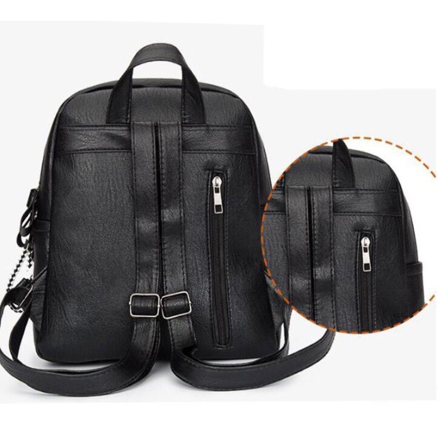 Ba Lô Da Nữ Hàn Quốc Kiểu Dáng Siêu Cute Development BL035 TẶNG Móc Gấu