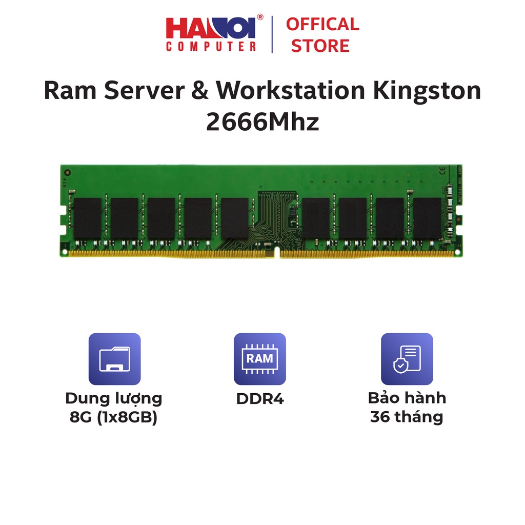 Ram Server &amp; Workstation Kingston (KSM26ES8/8HD) 8GB DDR4 2666MHz ECC