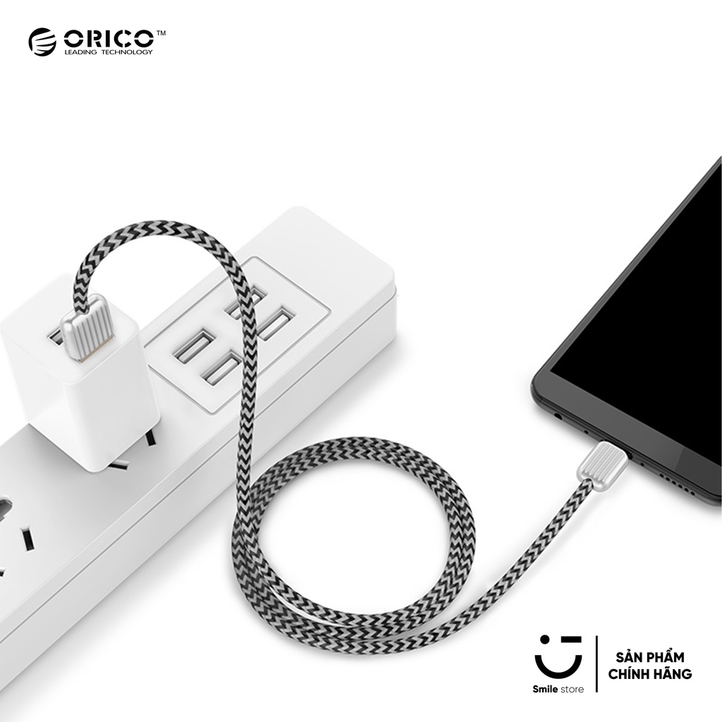 Cáp Sạc Nhanh Micro USB Siêu Bền ORICO KTM2-10 - Dài 1M, Đầu Kim Loại, Dây Nylon Bện Chính Hãng ORICO