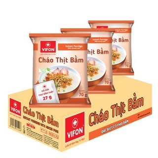 Thùng 50 Gói Cháo Thịt Bằm Có Gói Thịt Thật VIFON 70g/Gói