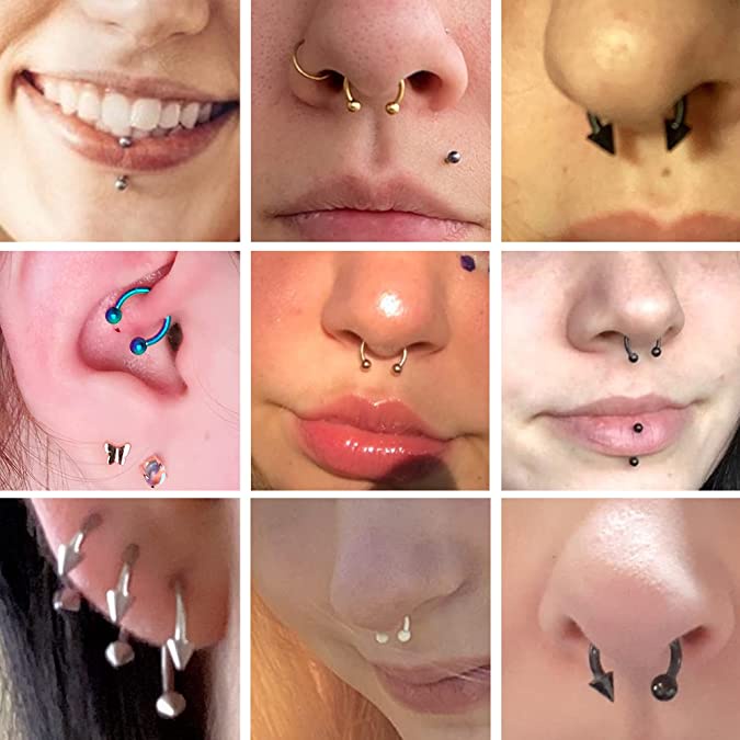 Khuyên Xỏ Mũi Bằng Thép Không Gỉ Đính Đá Pha Lê Thời Trang Cá Tính