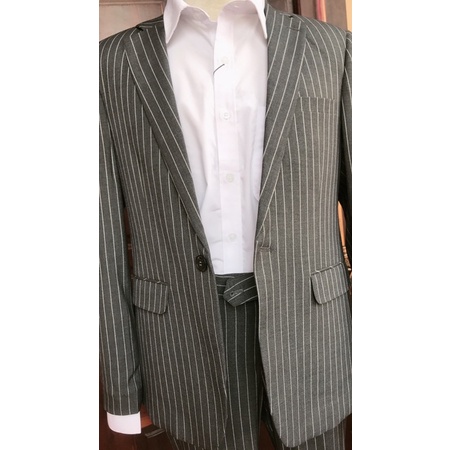 Bộ Vest Nam Công Sở Kẻ Sọc Thiết Kế Cao Cấp
