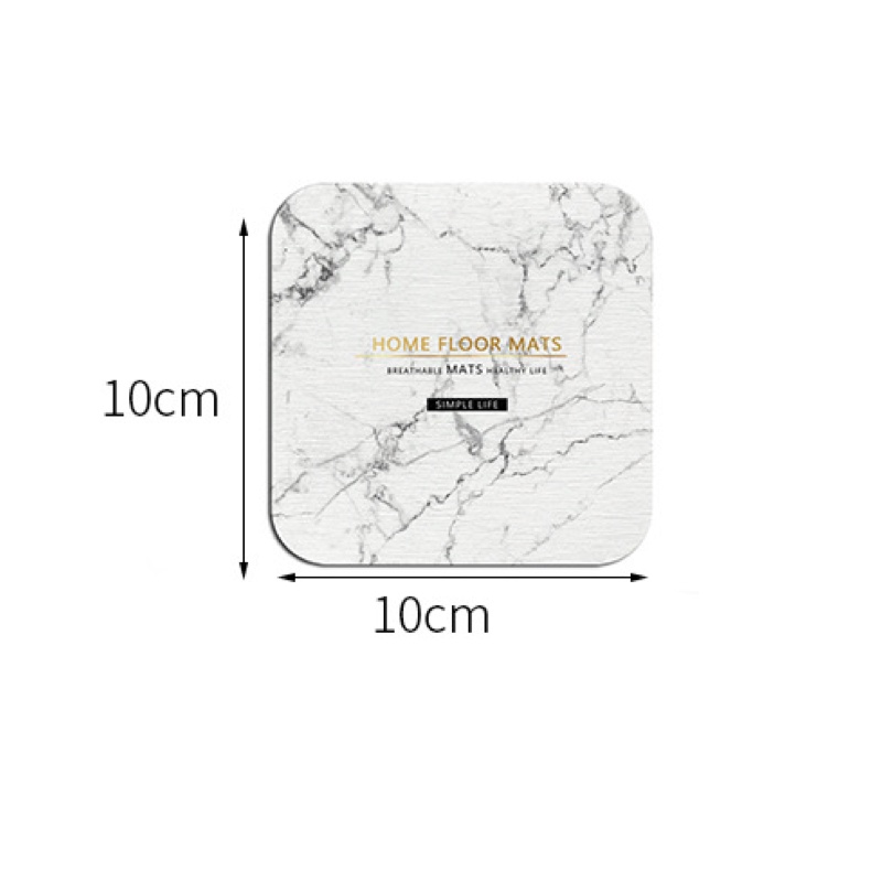 SUPO DEPOT - Đế lót ly  chất liệu diatomite hình vuông thấm nước khô nhanh 10cmx10cm