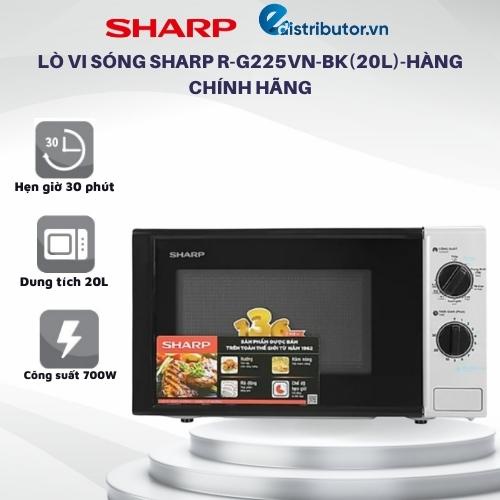 Lò vi sóng Sharp R-G225VN-BK(20L)-Hàng Chính Hãng