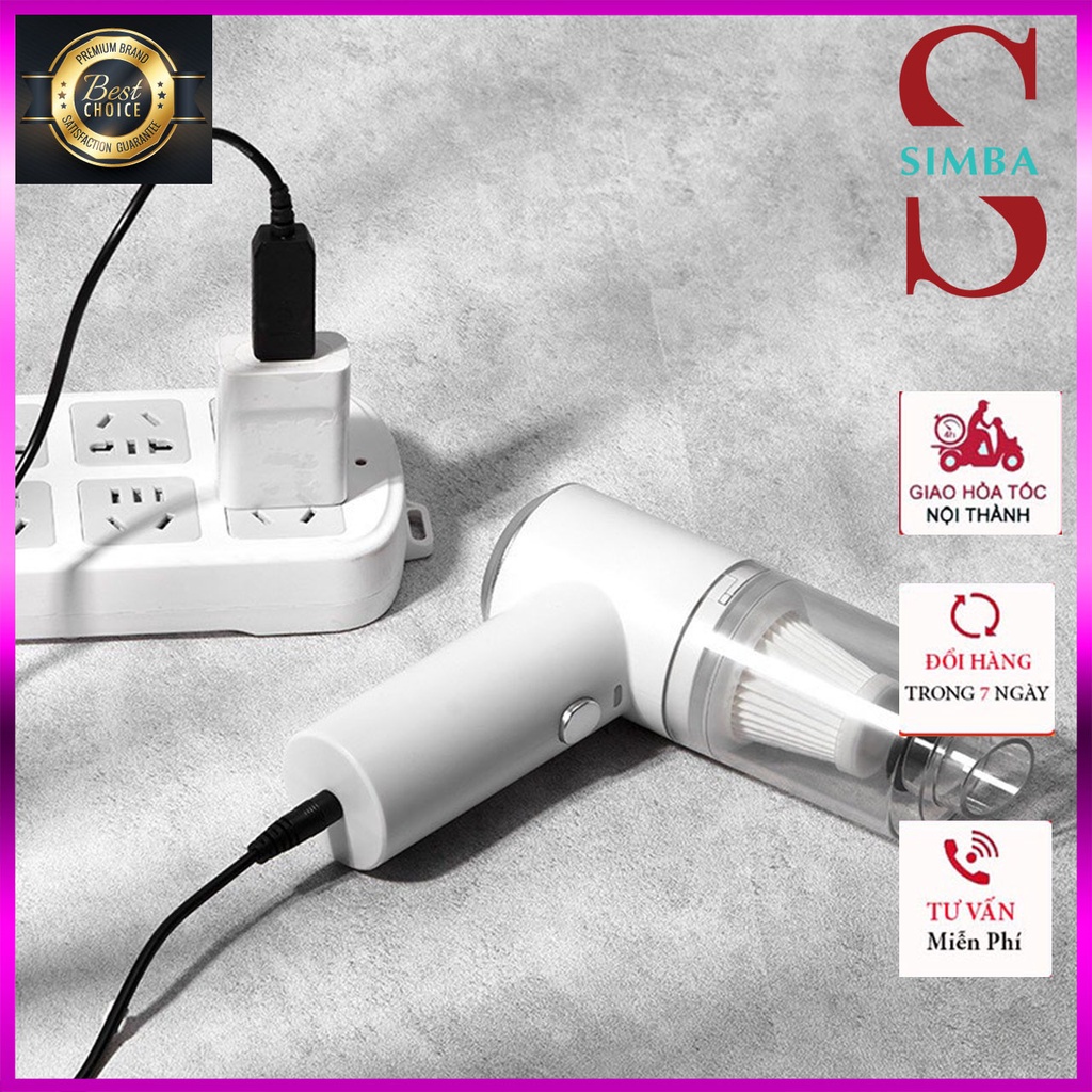 Máy hút bụi mini cầm tay - Máy hút bụi dùng pin - Công suất 120W - Bảo hành 1 đổi 1 SIMBA-SHOP