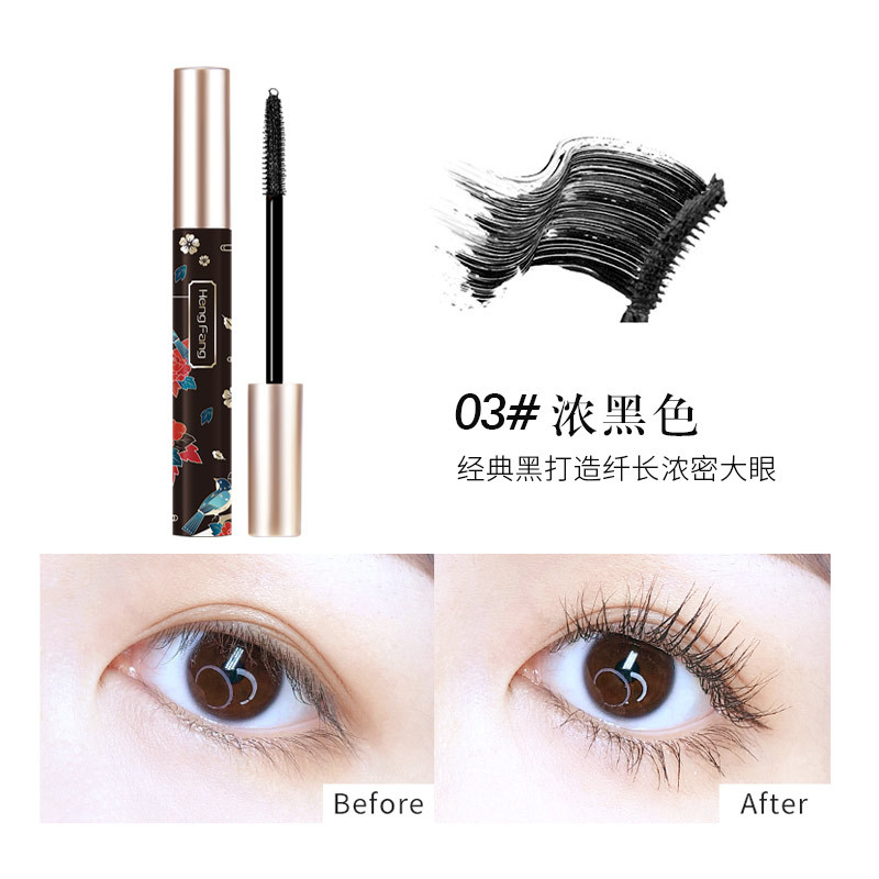 Mascara Dài Mi và Cong Hengfang Hyper Curl Waterproof Chuốt Mi Đen và phong cách retro