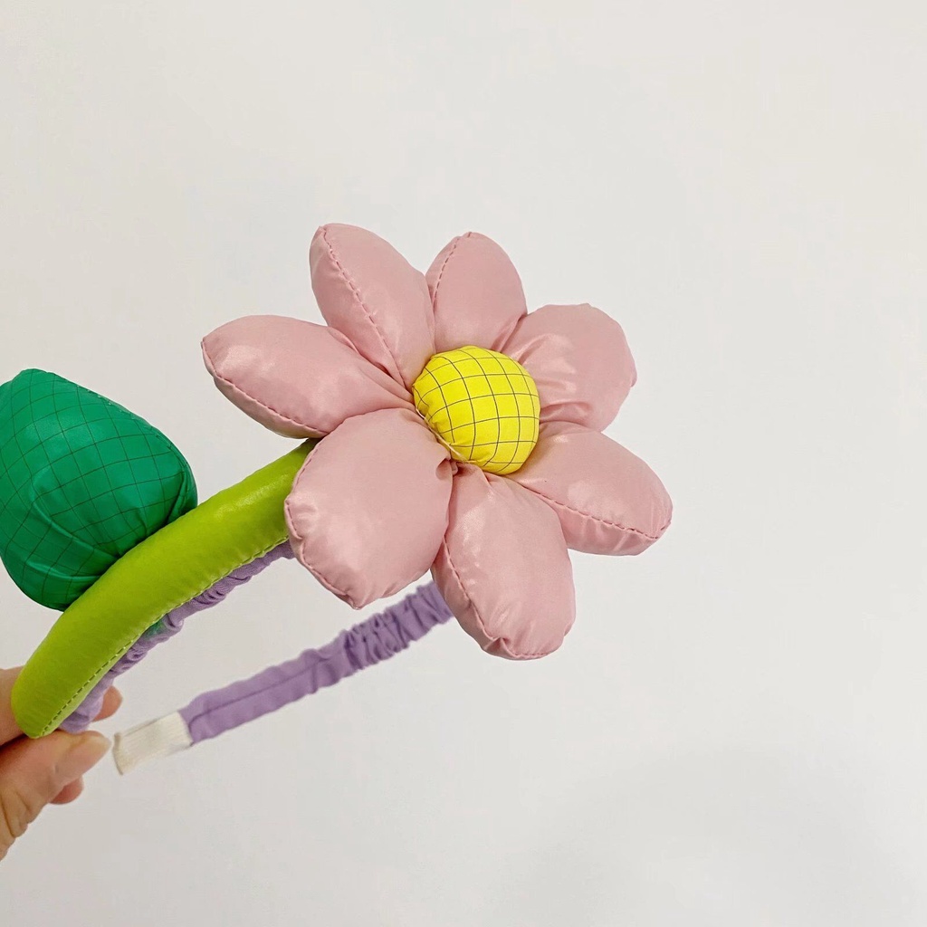 Băng Đô Đính Hoa Lớn Nhiều Màu Sắc Bản Lớn Dễ Thương Mùa Hè Cho Bé Gái