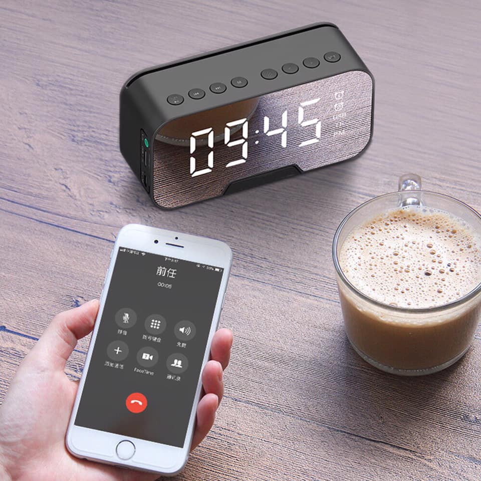 Loa bluetooth kèm đồng hồ có thể soi gương ĐA NĂNG