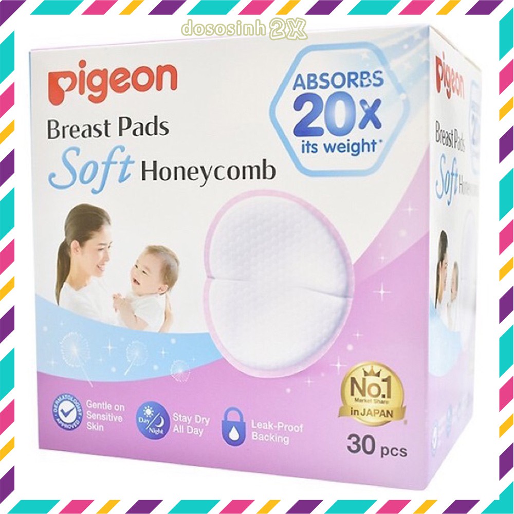 Miếng lót thấm sữa Pigeon 30 miếng cao cấp Thái Lan thấm hút gấp 20 lần