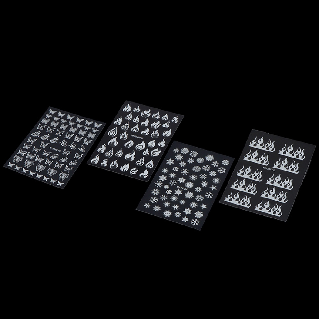 1 miếng dán móng tay hình bông tuyết dạ quang 3D<br>