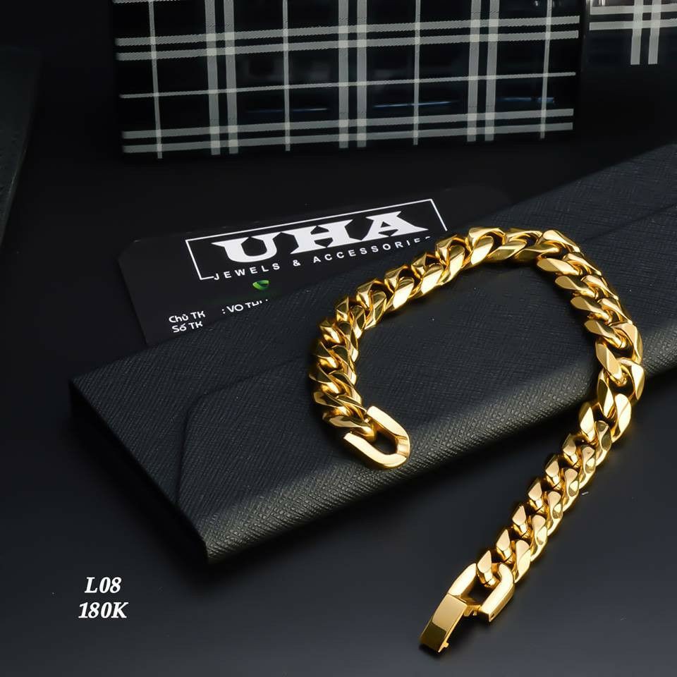 Lắc tay nam truyền thống dát 18k cao cấp LT08 UHA [Rẻ Nhất]