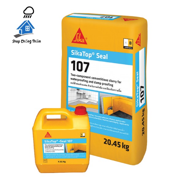Sikatop Seal 107 - Chất chống thấm nhà vệ sinh - Chống thấm bảo vệ đàn hồi hai thành phần gốc xi măng polyme - Sika Top