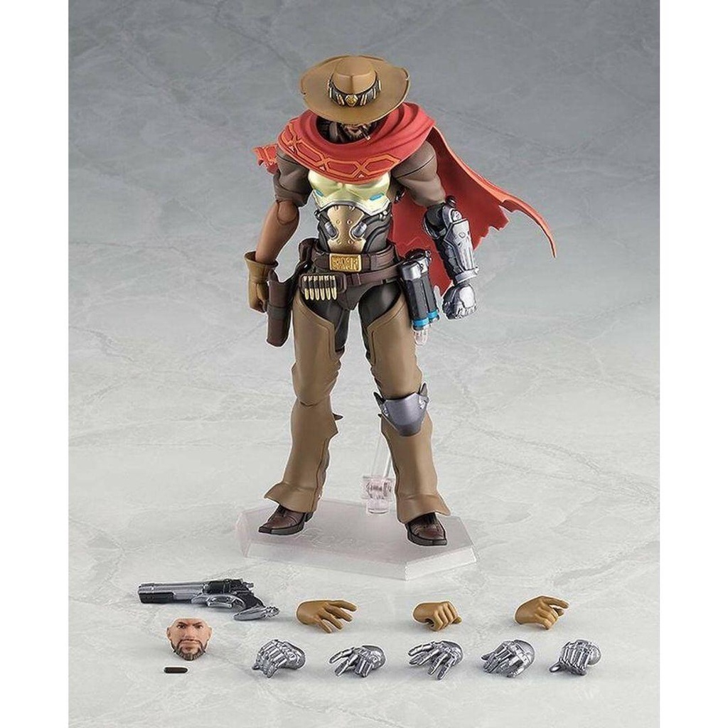 Mô hình Over Watch McCree 16cm 438 Figma Good Smile Nhựa PVC, ABS Mô hình có khớp CHÍNH HÃNG NHẬT OWFM02