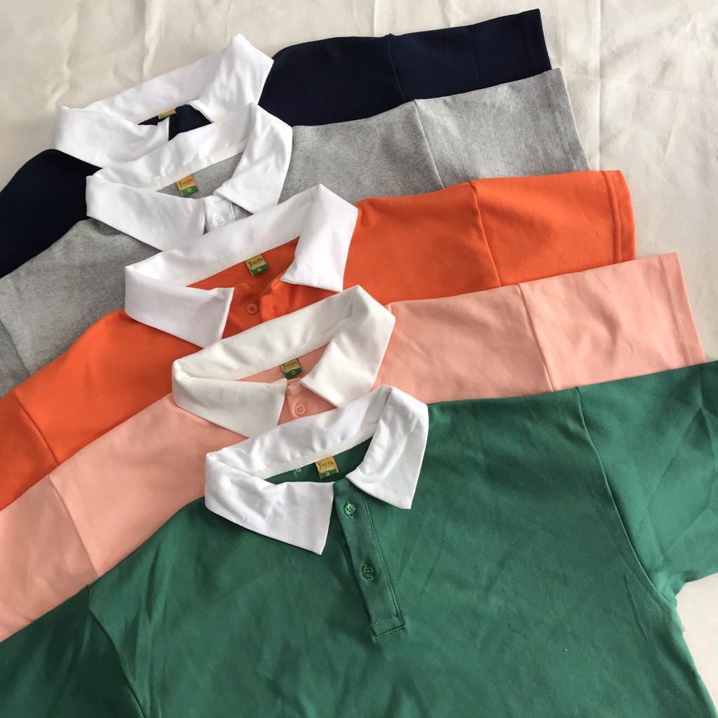 Áo thun polo phối độc đáo nam nữ tay lỡ unisex oversize áo phông trơn
