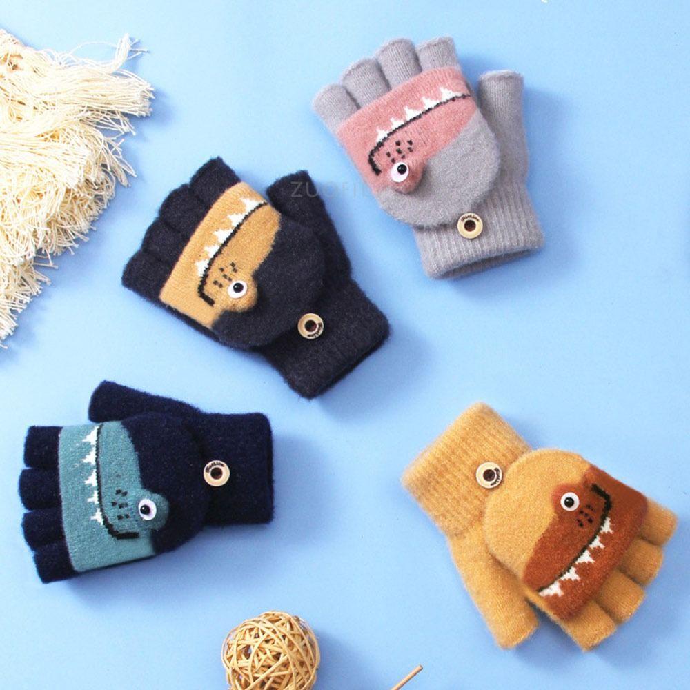 Găng Tay Mềm Mại Dày Dặn Giữ Ấm Mùa Đông Cho Bé 5-12 Tuổi