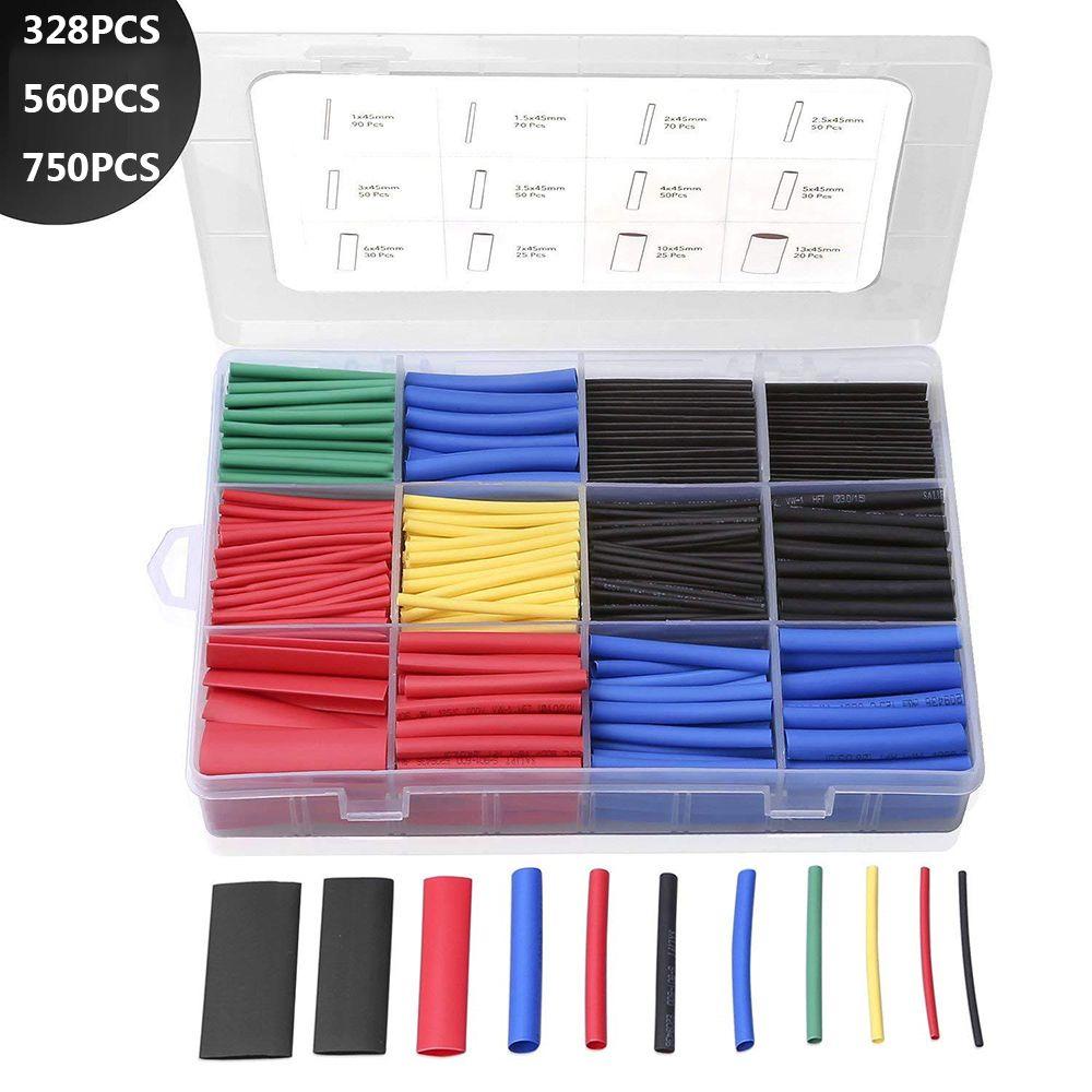 Bộ 164 / 328 / 560 / 750 Vỏ Bọc Ống Co Nhiệt Nhiều Loại