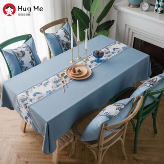 Khăn trải bàn hình chữ nhật in họa tiết kiểu cách cổ điển