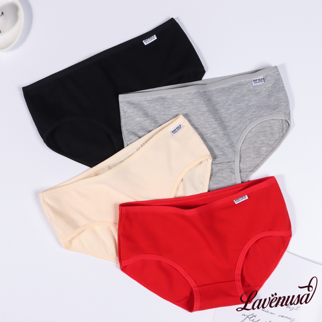 Quần lót nữ cotton trơn mềm mại thoải mái thoáng khí cao cấp LAVENUSA QL78