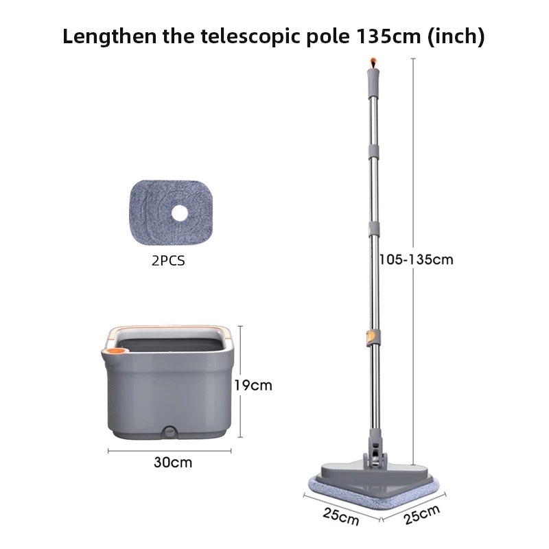 Cây Lau Nhà Tự Vắt Thông Minh Chổi Lau Nhà Tách Nước Bẩn 360 Độ Cao Cấp Bộ Lau Nhà Thông Minh Thế Hệ Mới