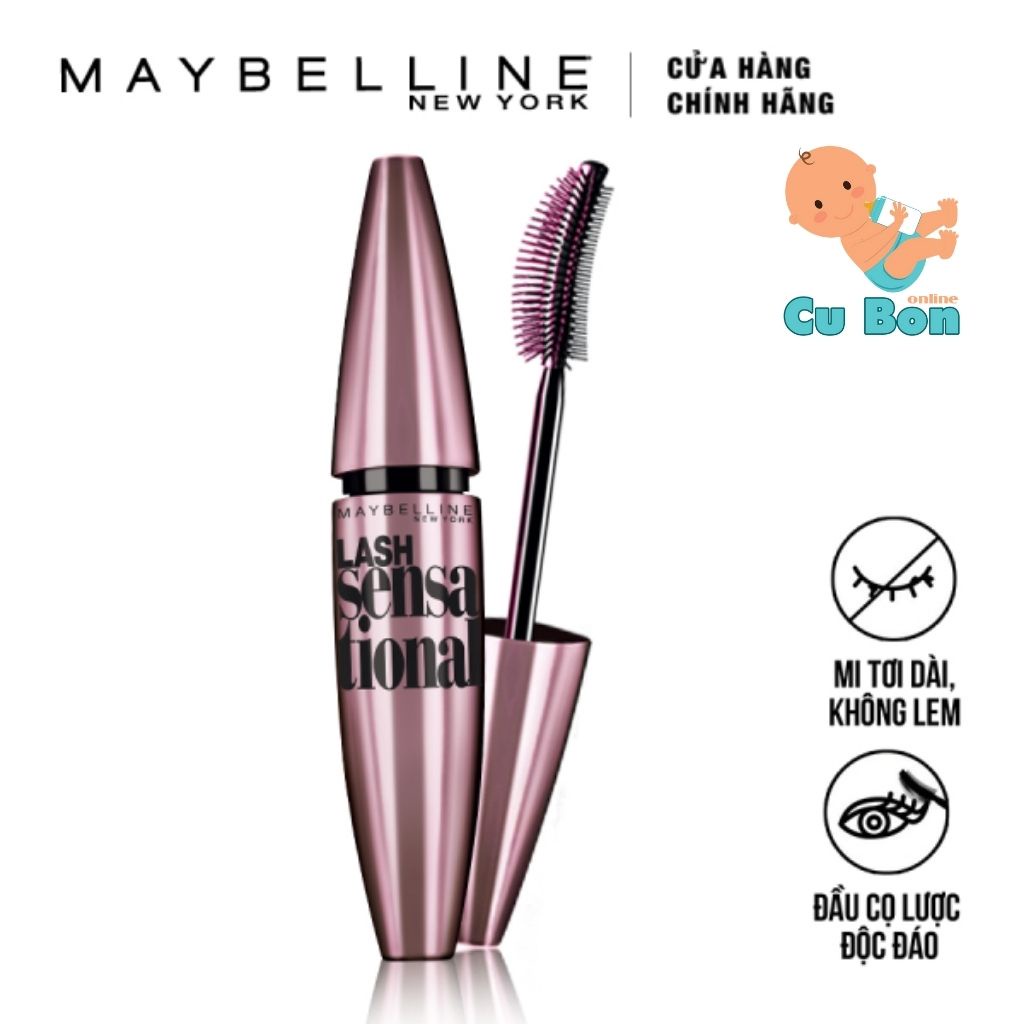 Chuốt mi Mascara Maybelline Lash Sensational Mascara của Mỹ là chải lông mi lập tức làm dài cong và dày mi gấp 5 lần