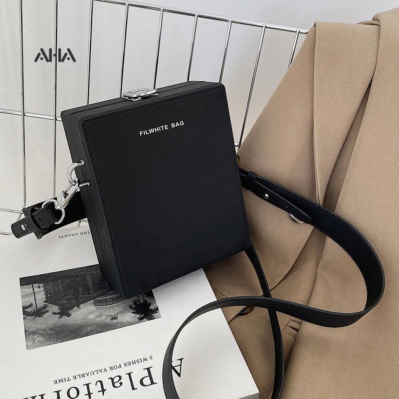 Túi đeo chéo AHA official đựng điện thoại màu trơn thiết kế đơn giản thời trang dành cho
