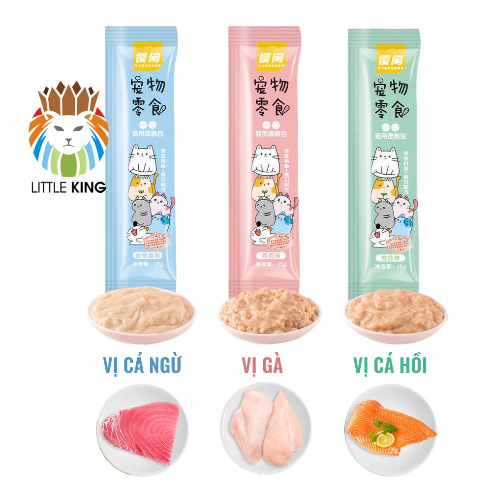 Súp thưởng cho mèo Shizuka 15gr thức ăn dinh dưỡng cho mèo giá rẻ Little King