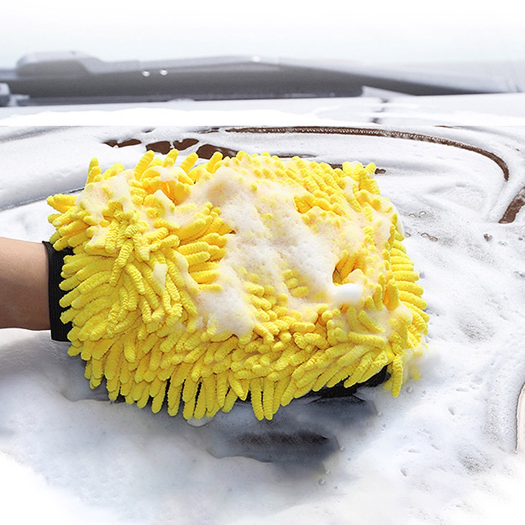 Gang tay rửa xe ô tô - Xe máy - Bao tay rửa xe dày 2 mặt chống thấm cao cấp