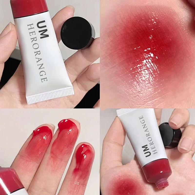 Son Môi Kiêm Kem Đánh Răng / Má Hồng / Son Môi Dưỡng Ẩm Thiết Kế Vỏ Hình Tuýp Kem Trắng Herorange