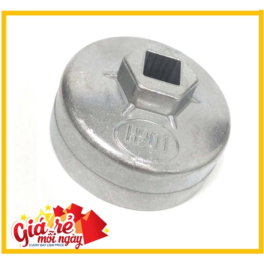 Combo Vam tháo cốc lọc nhớt D6.5cm chén mở lọc dầu kèm Cờ lê đầu vuông xe ô tô Toyota Vios, Dụng cụ thay dầu máy xe Vios