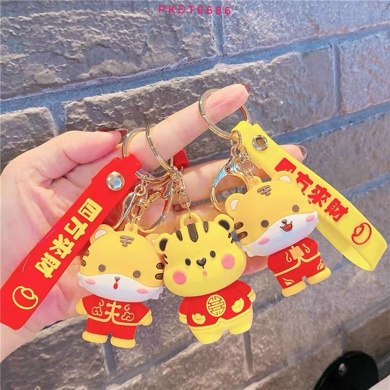 Móc Khóa Hình Con Hổ May Mắn Năm 2022, Móc Khóa Hoạt Hình, Cute,Cực Đáng Yêu