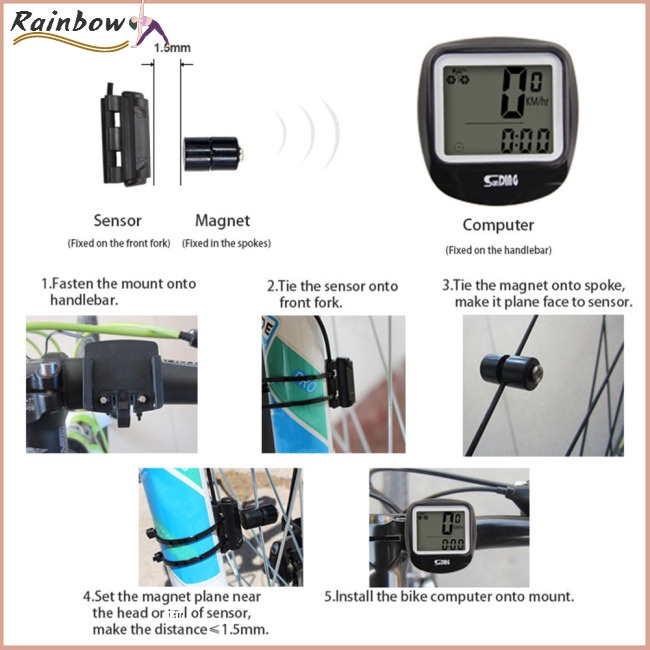 Đồng Hồ Đo Tốc Độ Xe Đạp Màn Hình LCD Chống Thấm Nước Có Đèn Nền