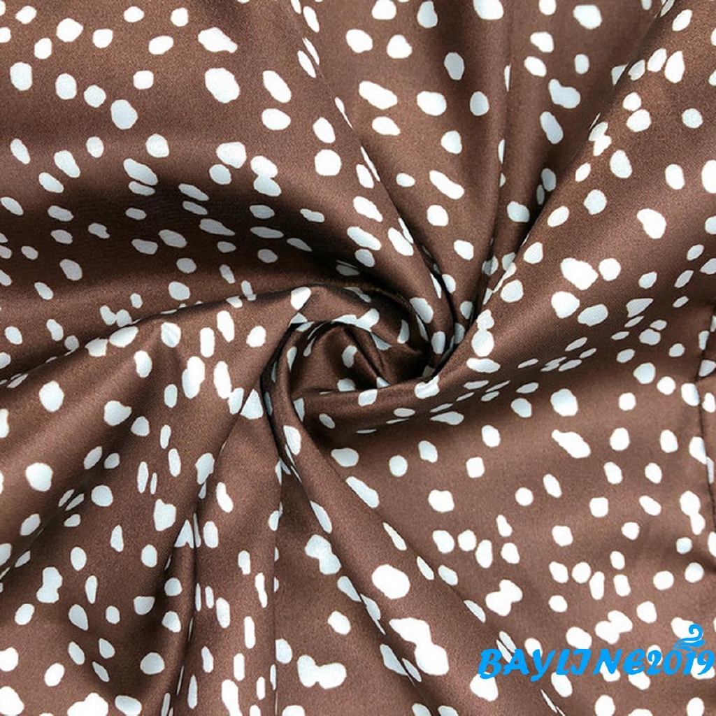 Chân Váy Dài Lưng Cao Xẻ Tà Họa Tiết Chấm Bi Thời Trang Mùa Hè Cho Nữ