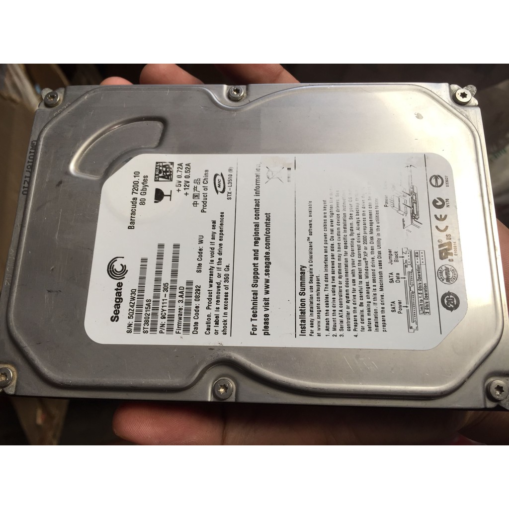 Ổ Cứng 80G PC SATA 3.5''