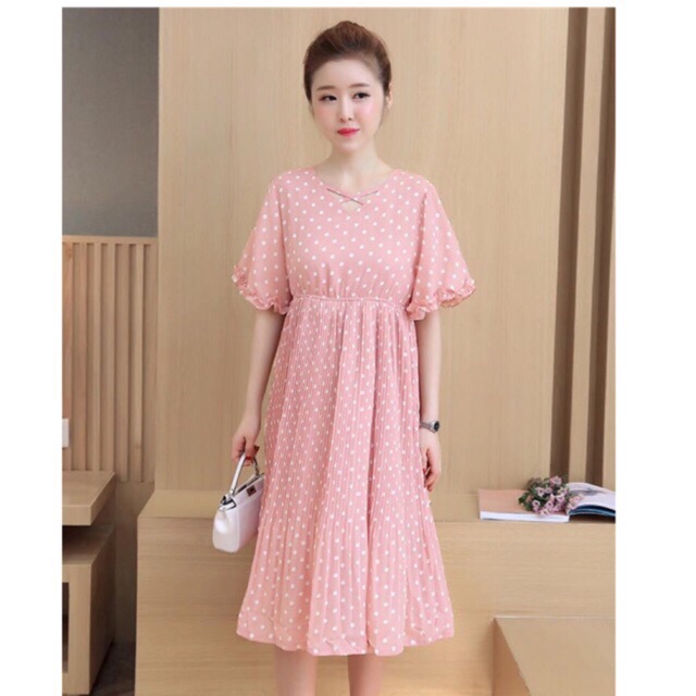 Đầm bầu công sở-váy bầu xinh, oversize