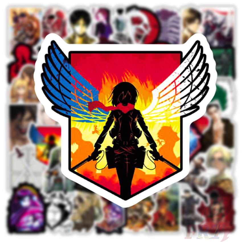 Bộ 50 Nhãn Dán Hình Anime Attack On Titan Series 07 Ấn Tượng