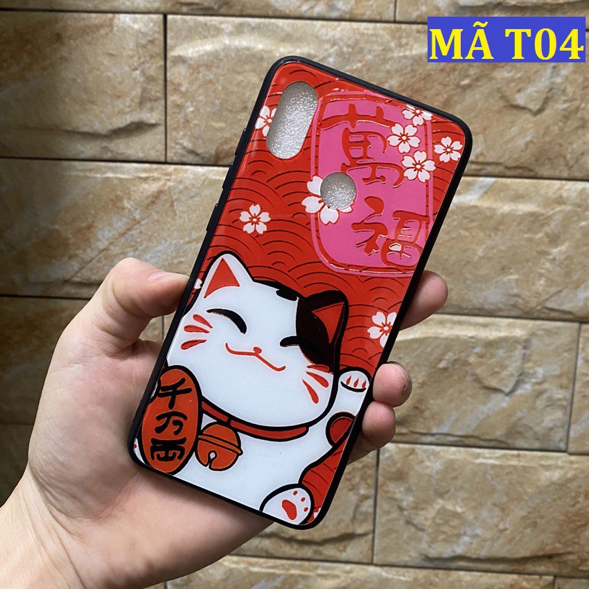 [Freeship] Ốp lưng Huawei nova 3i, Y9 2019 in hoa mặt kính chống trầy xước, case op dien thoai