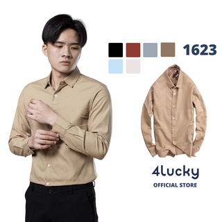 Áo sơ mi nam dài tay - 4Lucky - 1623, chất kate đẹp