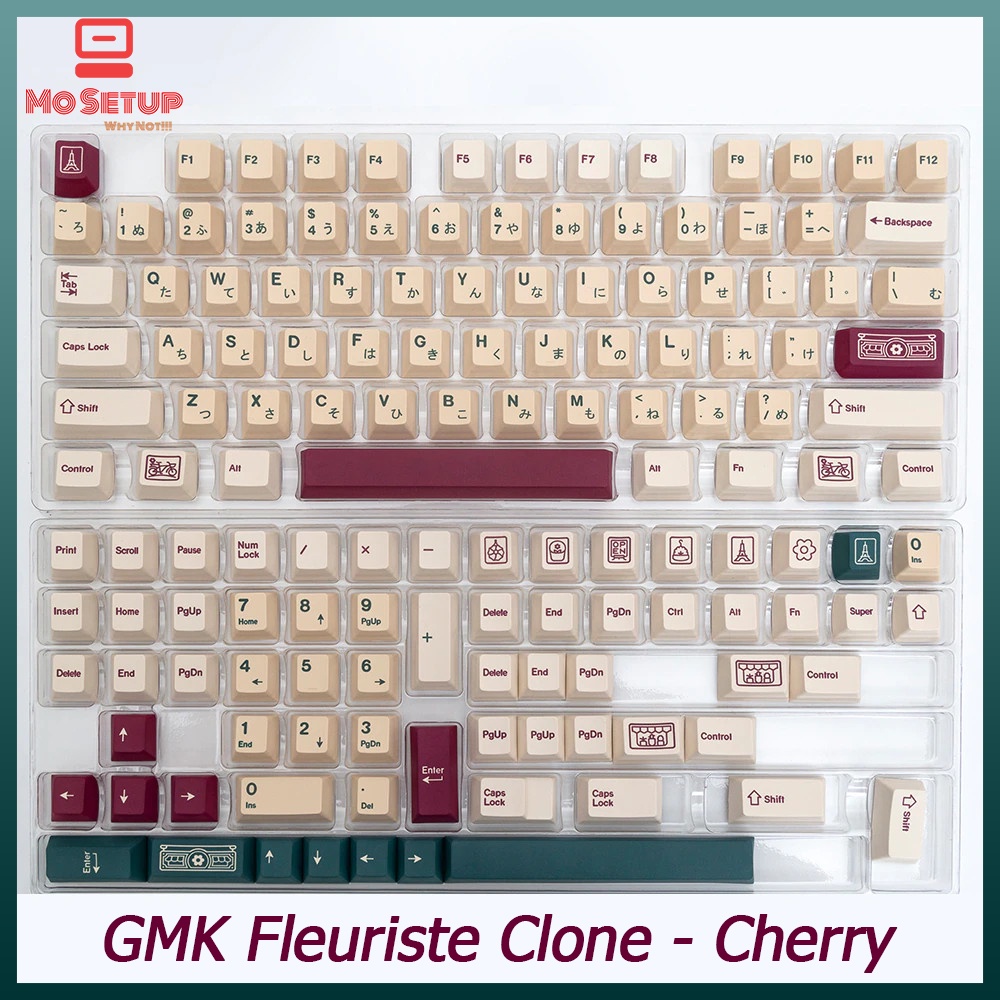 Keycap bàn phím cơ_GMK Fleuriste Clone PBT Dyesub Cherry Profile_Dành cho các layout.