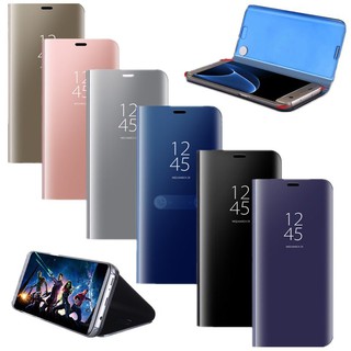 Ốp lưng da nắp gập mặt gương cho Samsung A7 2017/A720