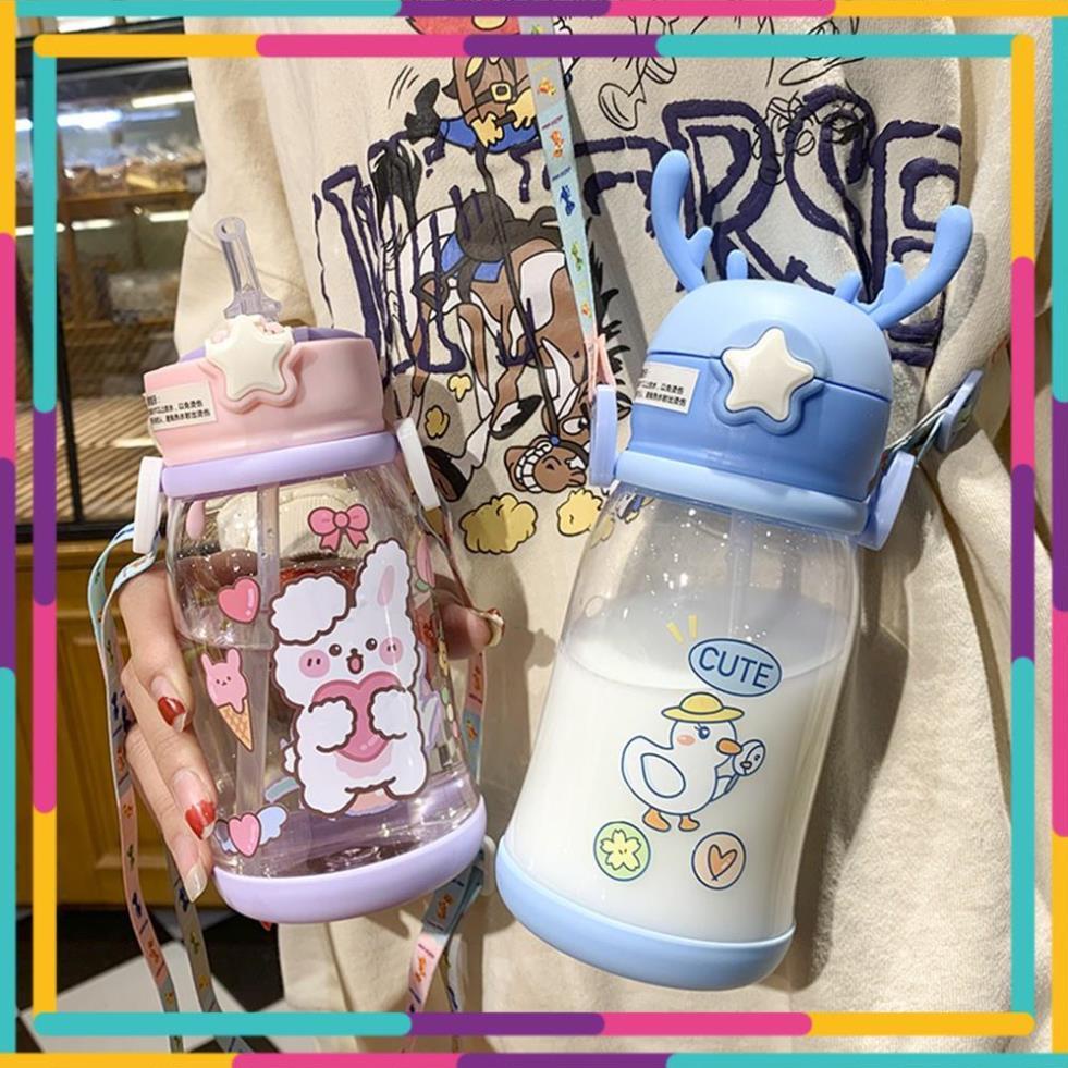 Bình uống nước hình hươu dễ thương cho bé cưng với dung tích 500ml